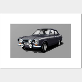 Mk 1 Ford Escort Mexico in black Posters and Art